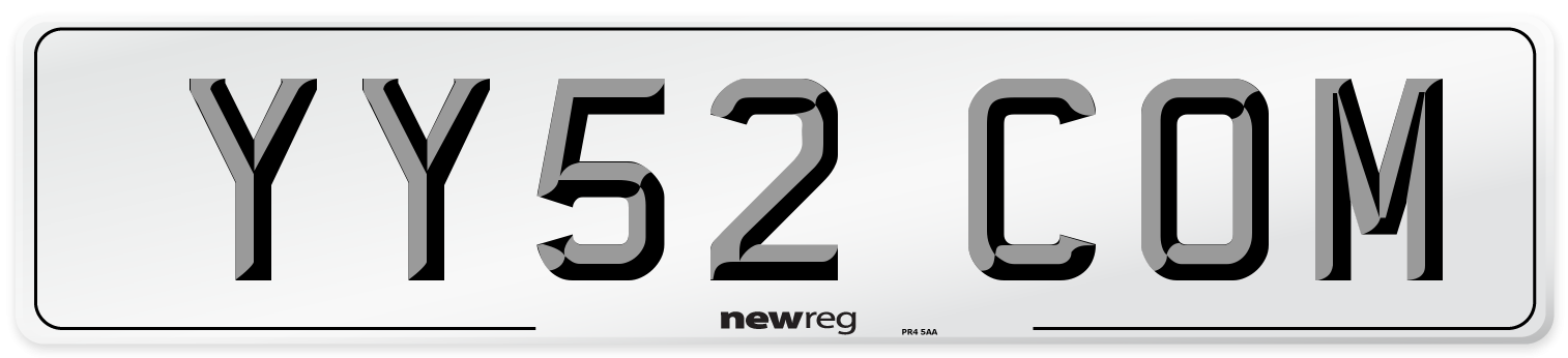 YY52 COM Number Plate from New Reg